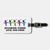 Ballerina Ballet Dancer Persoonlijk Neon Tutus Bagagelabel (Voorkant horizontaal)