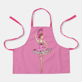 Ballerina ballet danser met handventilator per stu schort (Voorkant)