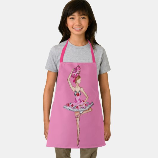 Ballerina ballet danser met handventilator per stu schort (Insitu)