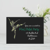 Ballerina ballet fille invitation (Debout devant)