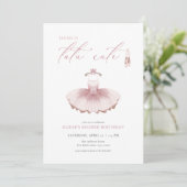 Ballerina Ballet Tutu Cute 2e Invitation anniversa (Debout devant)
