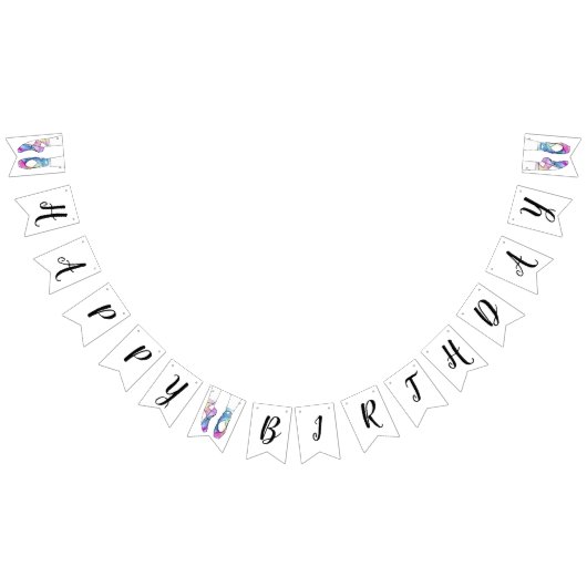 Ballerina Ballet Verjaardagsfeest Vlaggetjes (Alle)