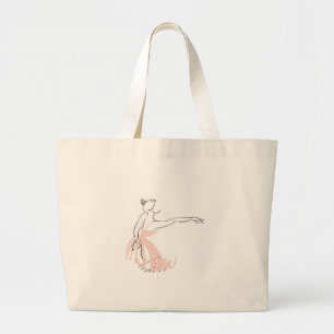 Ballerina balletdanser grote tote bag
