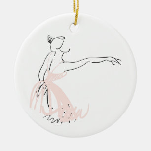 Ballerina balletdanser keramisch ornament