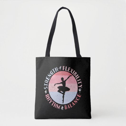 Ballerina Balletdanser - Mentaliteit Waarden Draagtas (Voorkant)