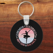 Ballerina Balletdanser - Mentaliteit Waarden Sleutelhanger (Voorkant)