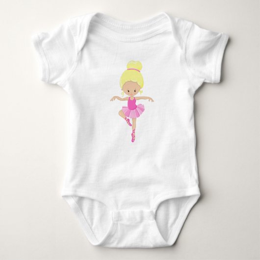 Ballerina, Balletmeisje, Ballet Dans, Blond Haar Romper (Voorkant)