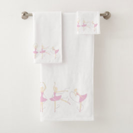 Ballerina Bath Towel Set Bad Handdoek
