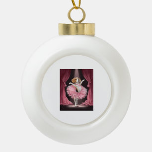 Ballerina Beagle � Grappige Hond Dans Keramische Bal Ornament
