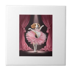 Ballerina Beagle - Grappige Honden Dans Tegeltje