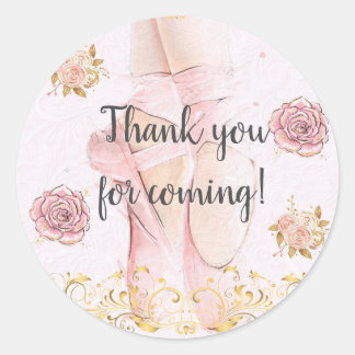 Ballerina Bedank Sticker – Elegant Ballet Feestje
