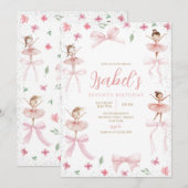 Ballerina Birthday Kaart (Voorkant / Achterkant)