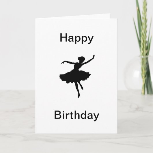 Ballerina Birthday Kaart (Voorkant)