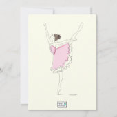 Ballerina Birthday Party Kaart (Achterkant)