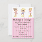 Ballerina Birthday Uitnodiging (Voorkant)