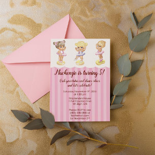 Ballerina Birthday Uitnodiging
