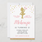 Ballerina Birthday Uitnodiging (Voorkant)