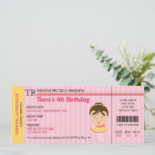 Ballerina Birthday-uitnodigingen (kaartenstijl) Kaart (Staand voorkant)