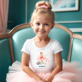Ballerina Blond Roze Blauwgroen Naam Verjaardags M Kinder Shirts