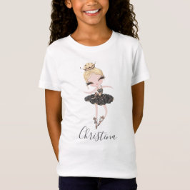 Ballerina Blonde Girl Birthday Party Ballet Gift T-shirt