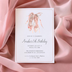Ballerina Blush Roze Dans Meisje 5e Verjaardag Kaart