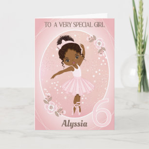 Ballerina Bonne Carte Anniversaire   Fille de 6 an