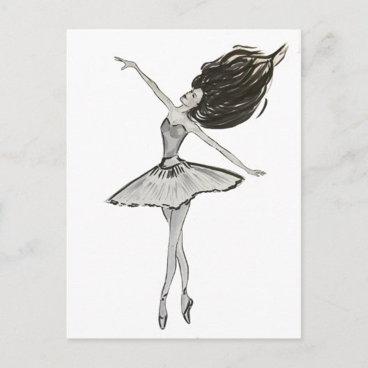 Ballerina Briefkaart (Voorkant)