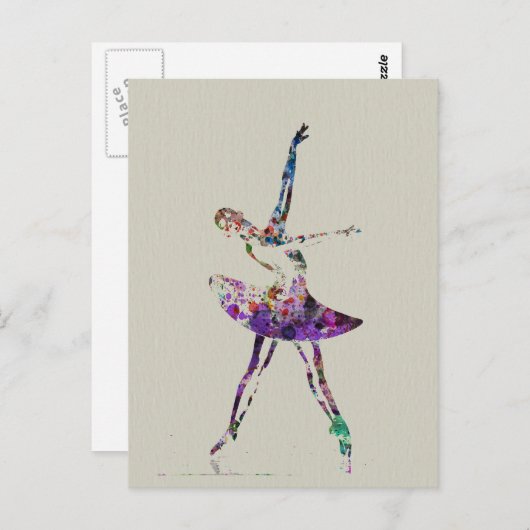 Ballerina Briefkaart (Voorkant / Achterkant)