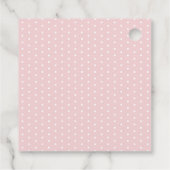 Ballerina Bunny Pink Tutu Polka Dots Baby shower Bedankjes Labels (Achterkant)