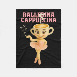 Ballerina Cappuccina Italian Brainrot Meme Kinder  Fleece Deken