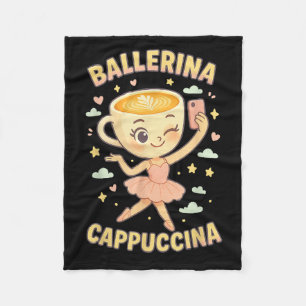 Ballerina Cappuccina Italian Brainrot Viral Meme C Fleece Deken