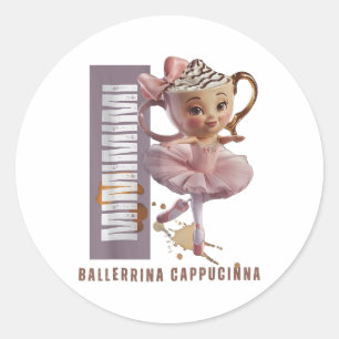 Ballerina Cappuccino Italian Brainrot Meme Humor G Ronde Sticker