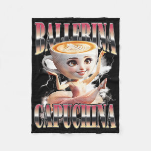 Ballerina Capuchina Grappig Italiaans Brainrot Mem Fleece Deken