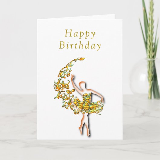 Ballerina Carte d'anniversaire Danseur de ballet f (Devant)