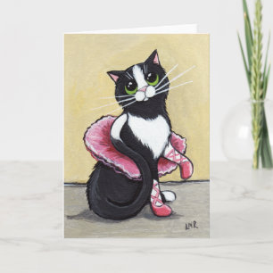  Ballerina - Cat Art Kaart