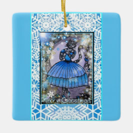 Ballerina Cat Keramisch Ornament