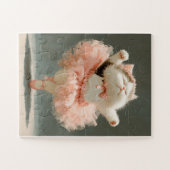 Ballerina Chat en Tutu rose Puzzle (Horizontal)