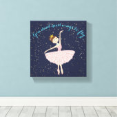 ballerina citeert dat je geen vleugels nodig hebt  canvas afdruk (Insitu (Houten vloer))