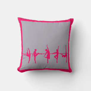 Ballerina Classroom Dance Studio Coussin rose