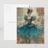 Ballerina Collage Briefkaart (Voorkant / Achterkant)