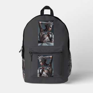 Ballerina Cosmetic Bag - Expressieve lijnen Bedrukte Rugzak