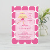 Ballerina Dance Anniversaire Invitation (Debout devant)
