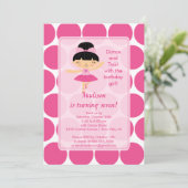 Ballerina Dance Anniversaire Invitation (Debout devant)