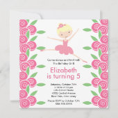 Ballerina Dance Anniversaire Invitation (Devant)