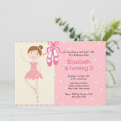 Ballerina Dance Anniversaire Invitation (Debout devant)