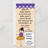 Ballerina Dance Considérant Invitations (Dos)