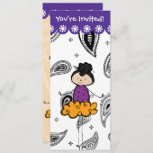 Ballerina Dance Considérant Invitations (Devant / Derrière)