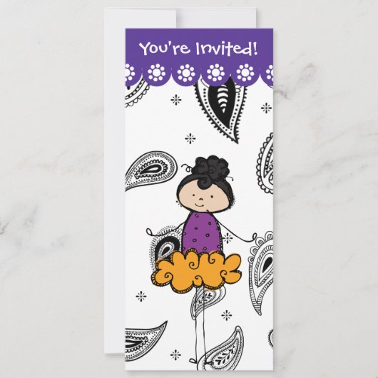 Ballerina Dance Considérant Invitations (Devant)