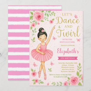 Ballerina Dance en Twirl Verjaardag Kaart