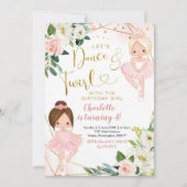Ballerina Dance et Twirl Invitation Anniversaire (Devant)